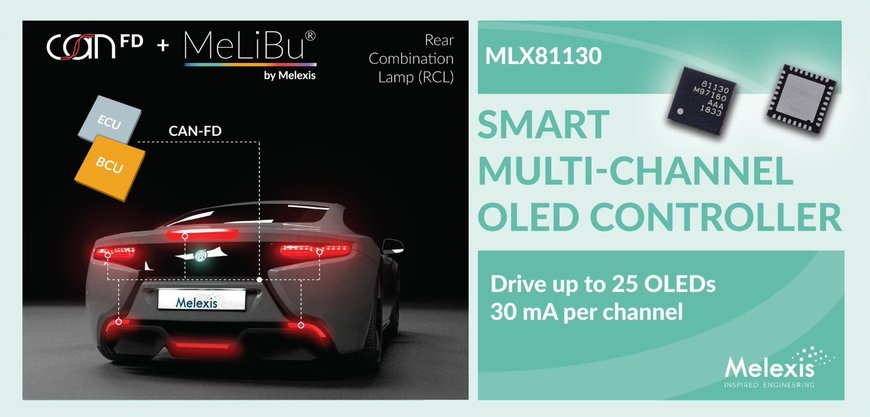 Melexis Introduces Intelligent OLED Controller for Automotive Applications